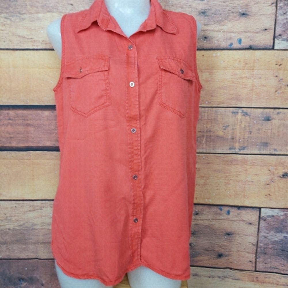 Buffalo Sleeveless Top button Down Light Blouse Size Small - Picture 1 of 6
